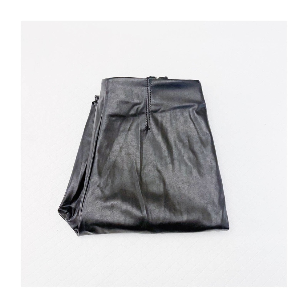 Babaton Faux Leather Skinny Pants Black SZ8